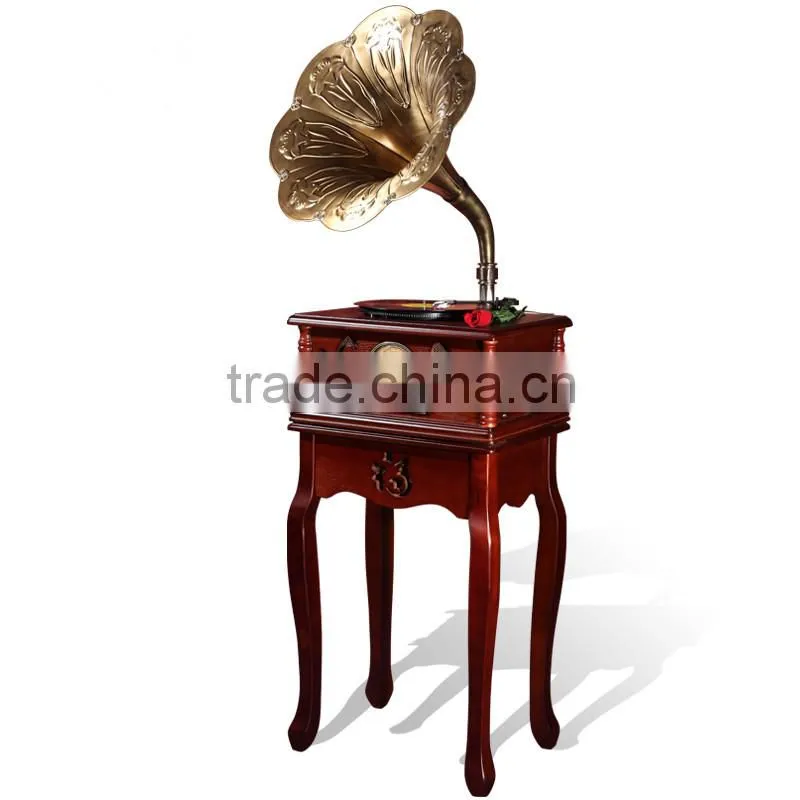 2015 New arrive Retro antique vintage CD gramophone vinyl record player