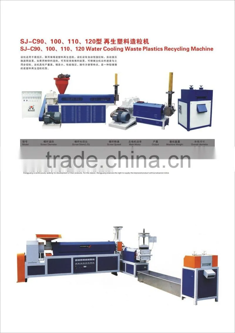 LDPE/LLDPE/PP/PE/PA masterbatch plastic granulating machine