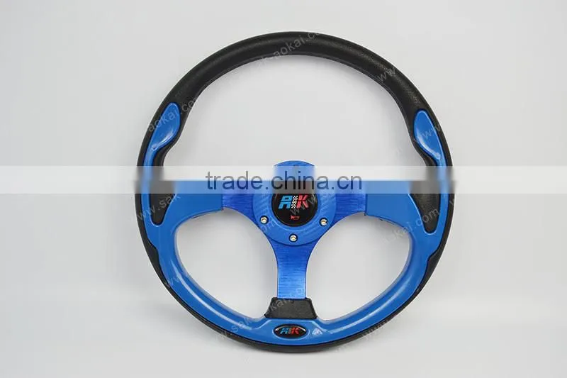 Red 13 inch Racing Car Game Steering Wheel PU Flat