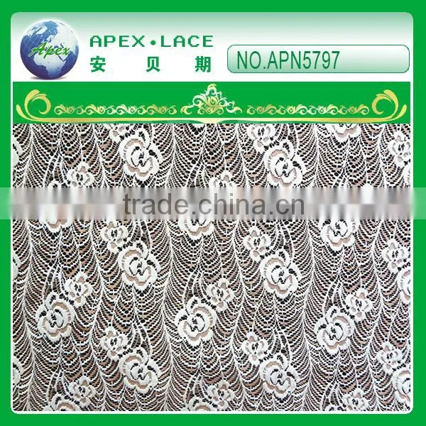 Special offer nylon spandex lace/ stretched lace for women garment APN5797