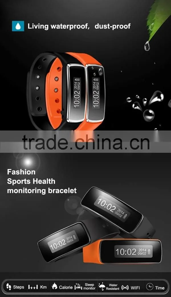 Factory Price OEM touch screen V5 smart bracelet,intelligent Fitness Healthy Tracker wristband For Android samsung