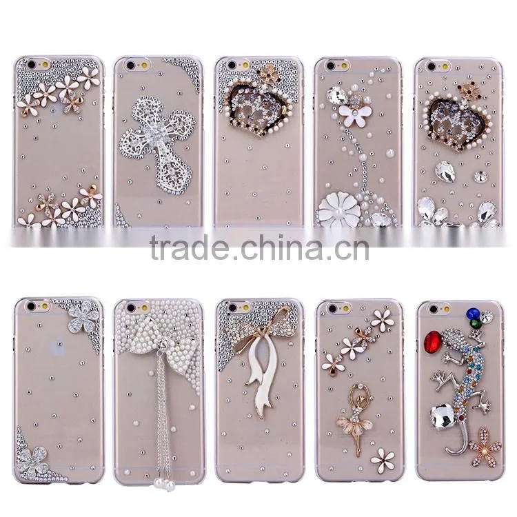 China manufacturer OEM ODM phone case for iphone 6 dimond frameplastic back cover case for
