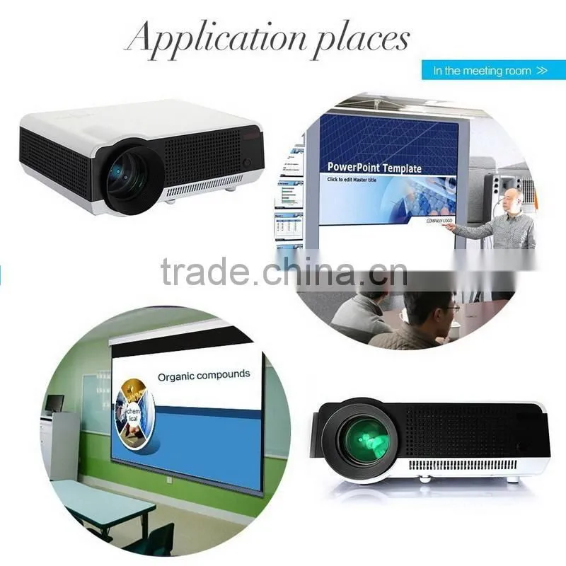 4k Projector 3D Projector Supports 4K Decoding LED Projector with Android WIFI Bluetooth Home Theatre for Business
