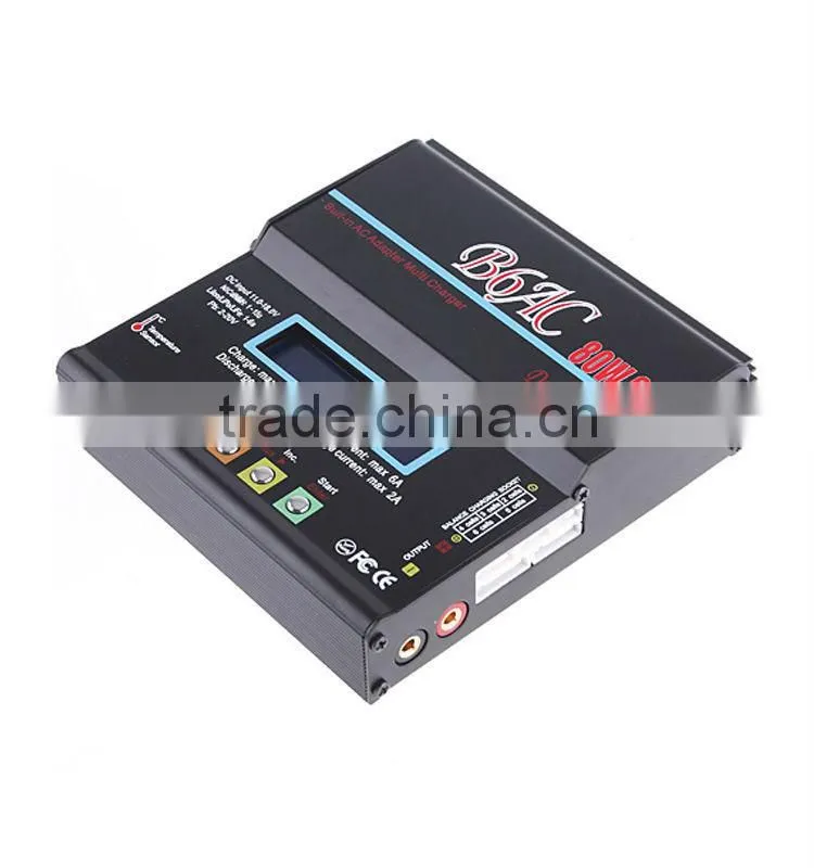 B6AC 80W 6A NiCd/MH/LiLo/LiFe/Pb RC Battery Balance Charger