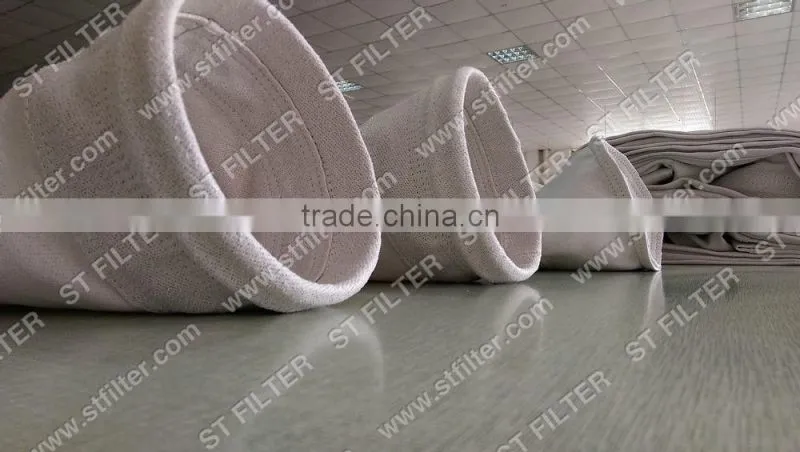 cement dust collector filter bag ,alkali-resistance fiberglass with e ptfe membrane filter bag