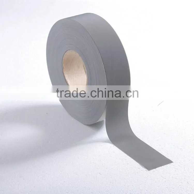 CE EN ISO 20471 high visibility polyester grey reflective tape for safety workwear clothing