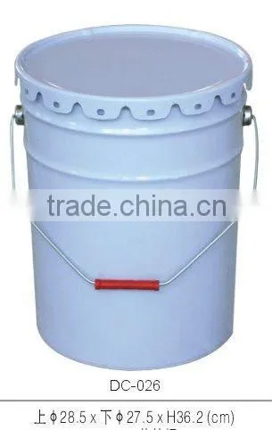 Round metal chemical packaging bucket