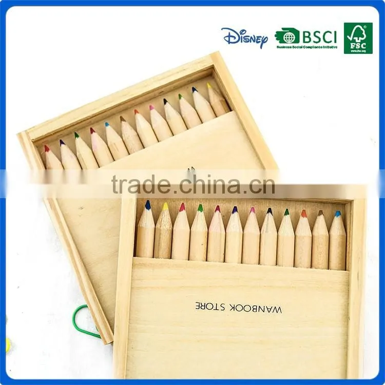 2016 new arrival 3.5 inch color pencil in wooden drawer box
