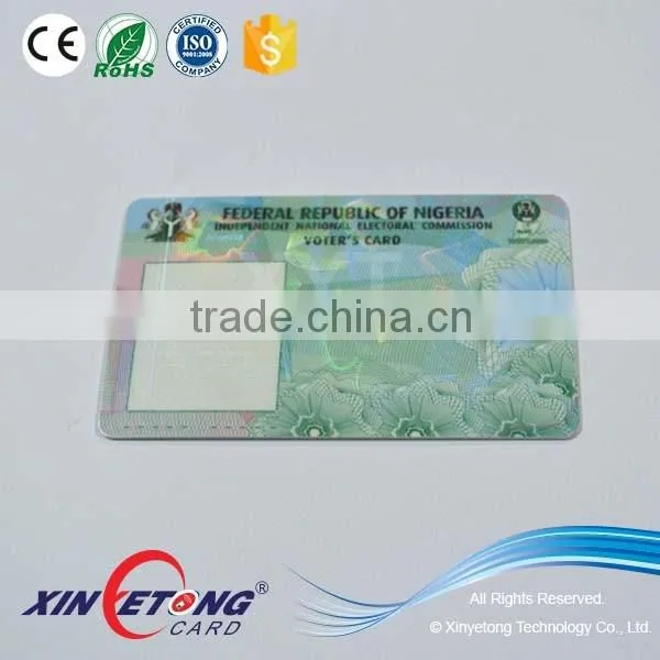 ISO Size 85.5x54mm Hologram Business PVC Card