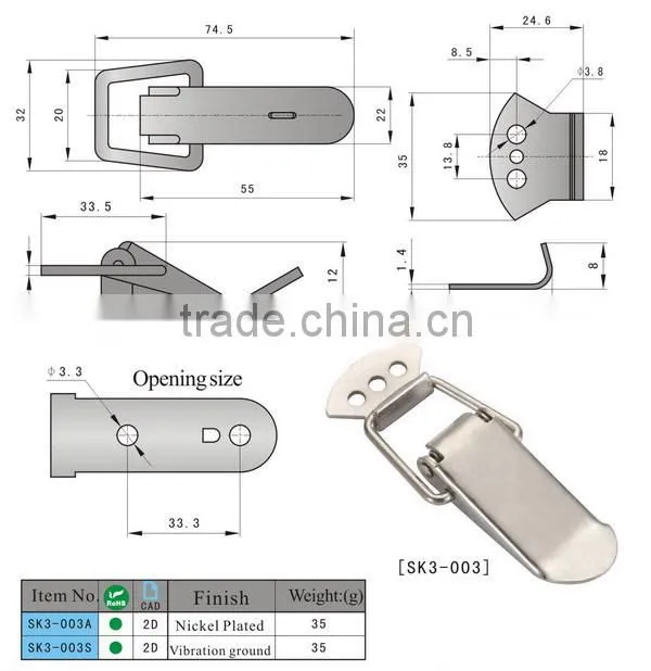 SK3-002A Manufacturer Supply Hasp And Staple Lock