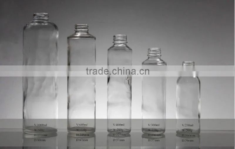 200ml 170ml flat glass wine bottle flask glass whisky bottle