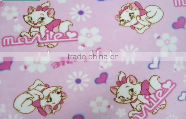 Rotary printed color of cral fleece blanket