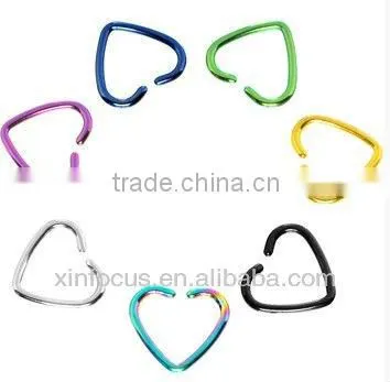Hollow Heart Clip On Closure Cartilage Tragus Earring ear ring
