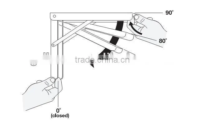 Folding shelf bracket,Heavy-duty storage and work surface applications