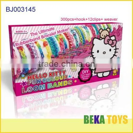 Crazy make friendship rubber band bracelet crazy rainbowe loom band kit in blue box