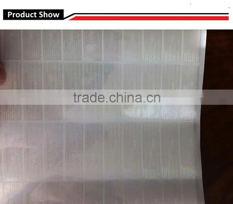 Transparent Hologram VOID sticker tamper evident holographic labels