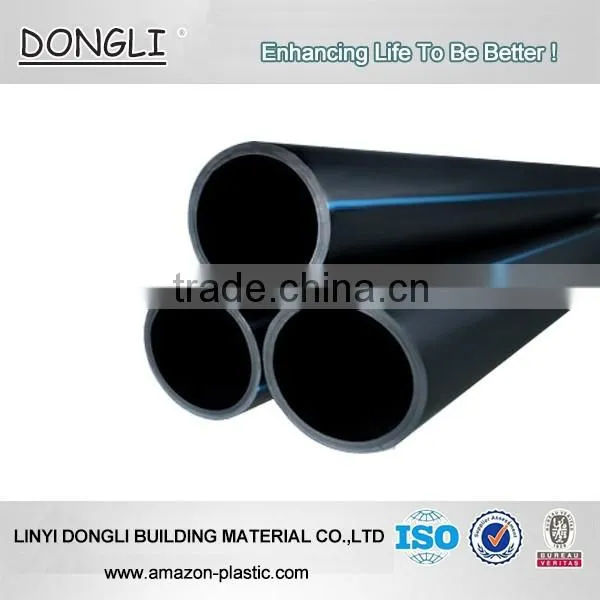 High density PE pipe water tube DN75 DN90 plastic pipe and fitting