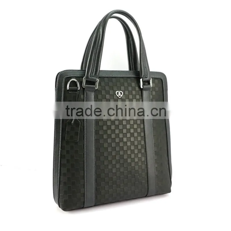 New style quality soft waterproof custom leather business men's briefcase