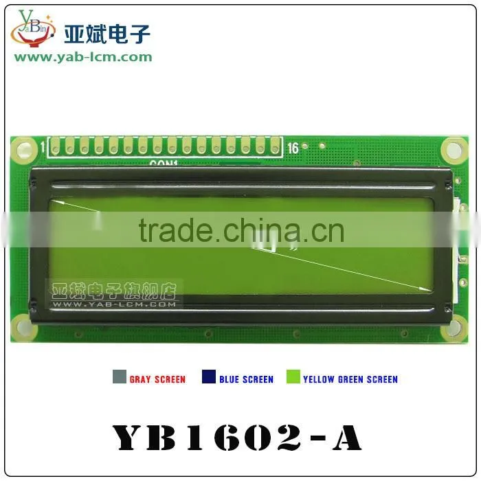 Character module negative blue 1602 lcd display