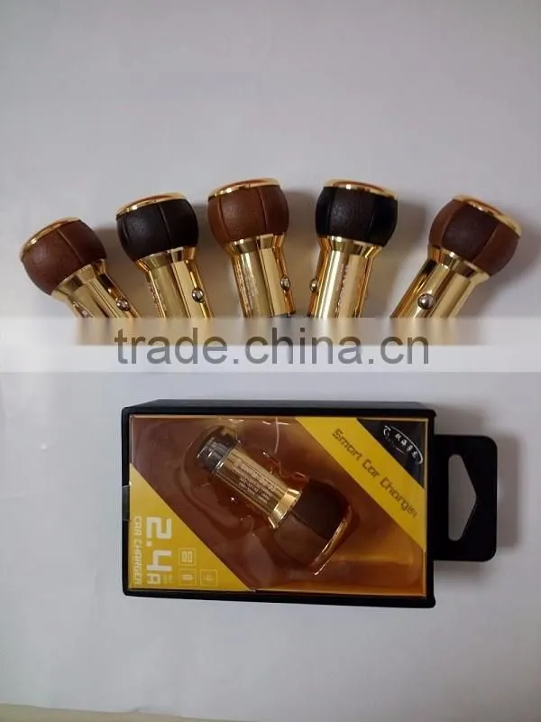 2016 exclusive disign phone car charger leather 12v 2a output usb car charger