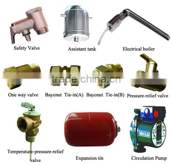 vacuum tube solar energy water heater for home use (direct solar system)
