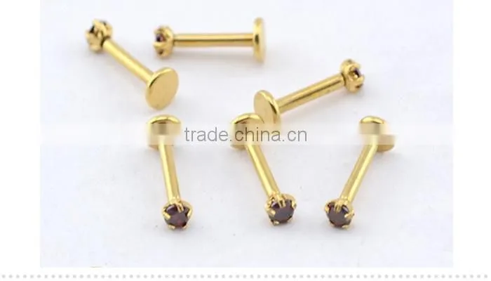 hot sale!Natural colorful labret fake industrial piercing jewelry