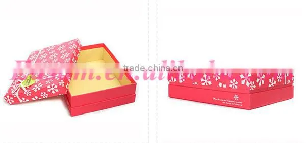 Merry christmas snowflake printed rectangle 3 sizes christmas gift box