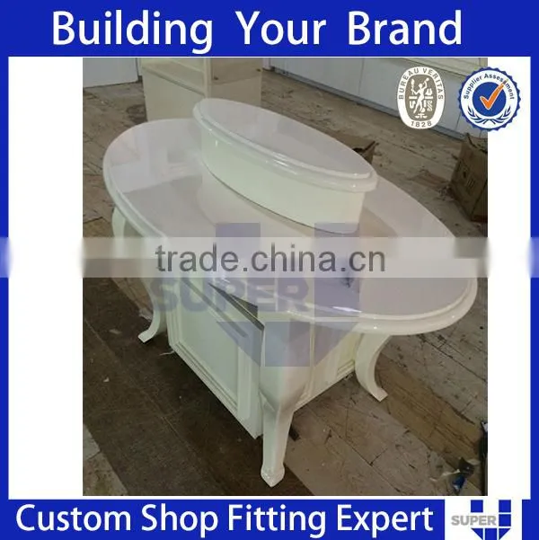 high quality cake shape Wooden Cake Display Counter
