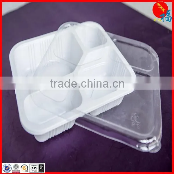 Round White PP lunch Food tray