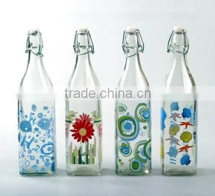 round clear swing top glass bottles wholesale