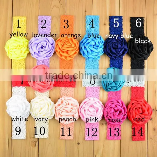 handmade knit big flower baby crochet headbands