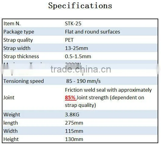 Pneumatic sealless plastic strapping tool