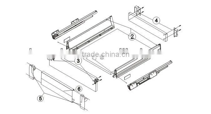undermount metal drawer box system