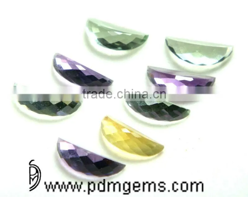 Multi Gemstones Watermelon Slice Cut Faceted Lot For Diamond Jewellery From Manufacturer