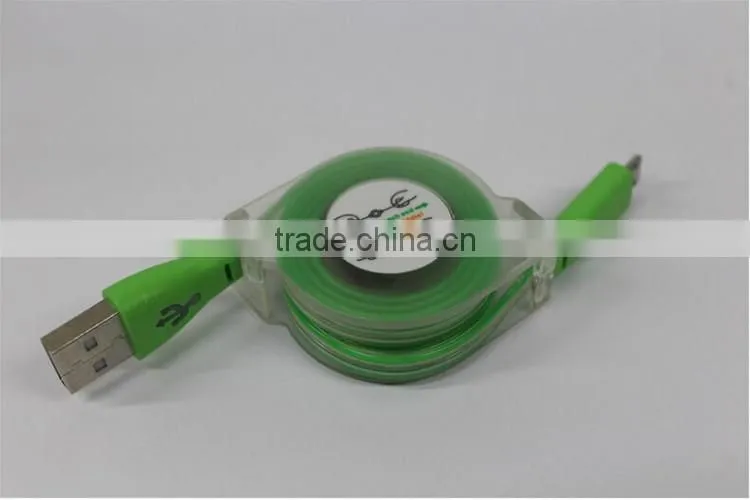 High Quality 1/2/3m Retractable Charging Cable