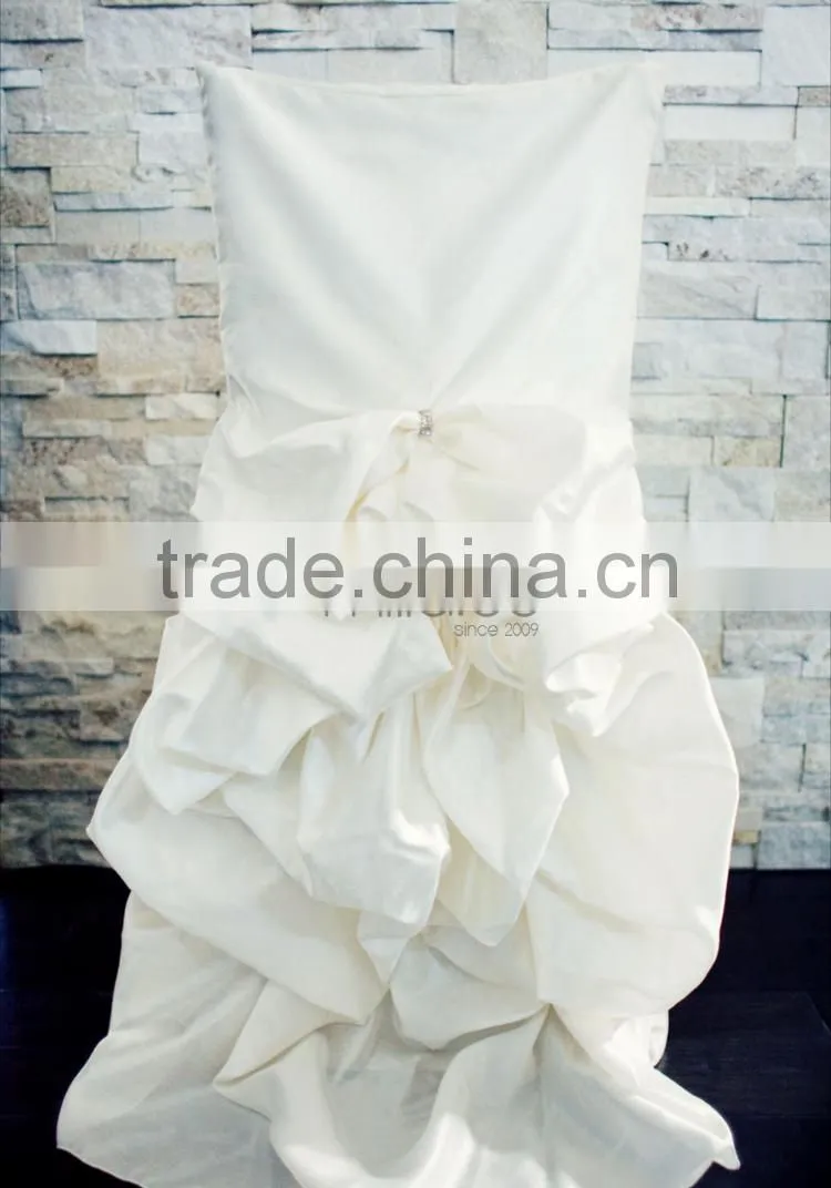 Taffeta ruffled chiavari chair covers for weddings