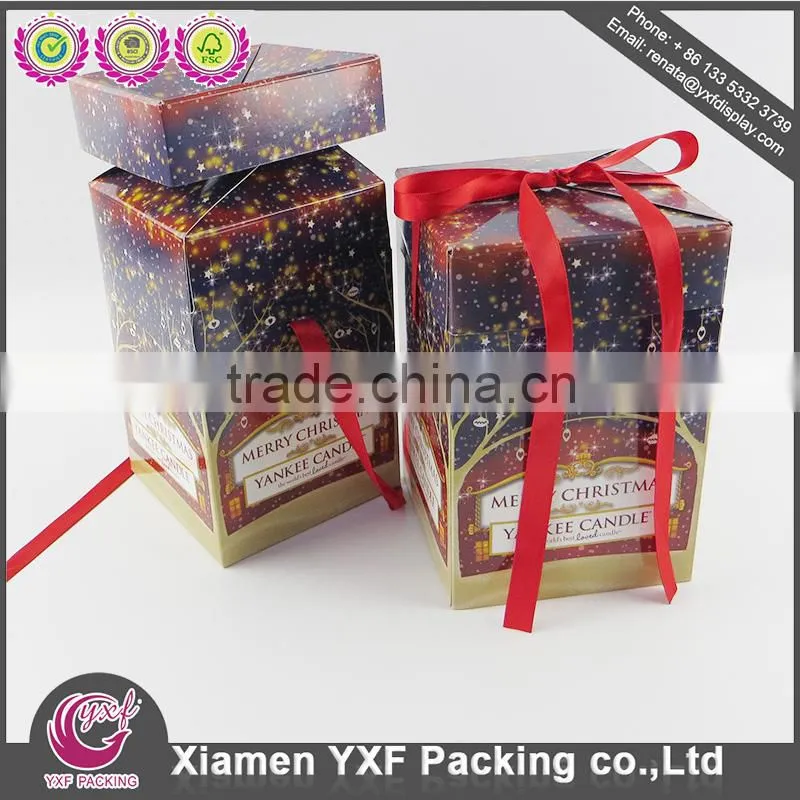 Christmas Party white paper box + White Ribbon