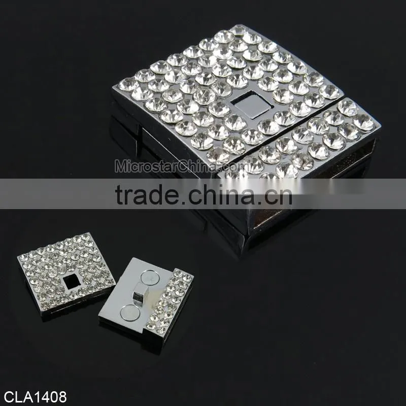 Fashion jewelry components top quality zinc alloy material leather bracelet clasp
