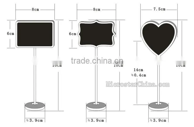 Creative mini blackboard inserted card standard price tag floral decoration inserted card seat license