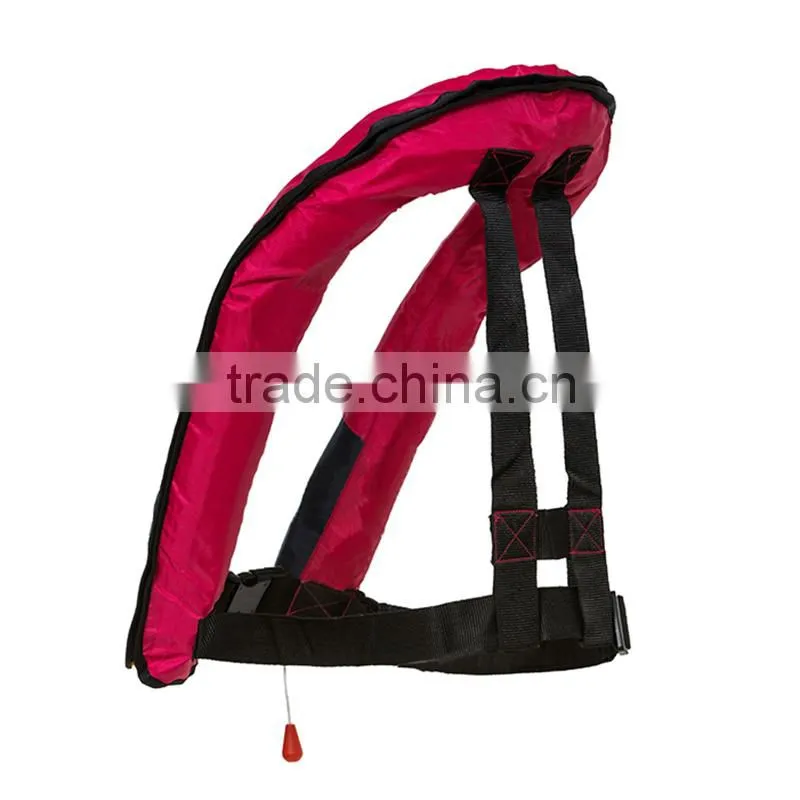 CE approved manual neck inflatable lifejacket swim vest 150N