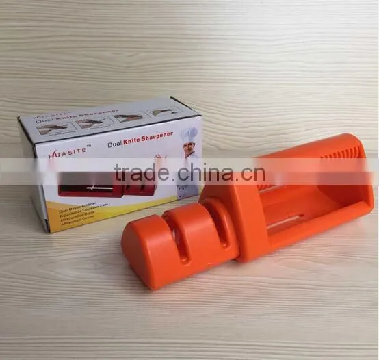 Best sellingl dual knife sharpener / folding kitchen sharpener / double head sharpener