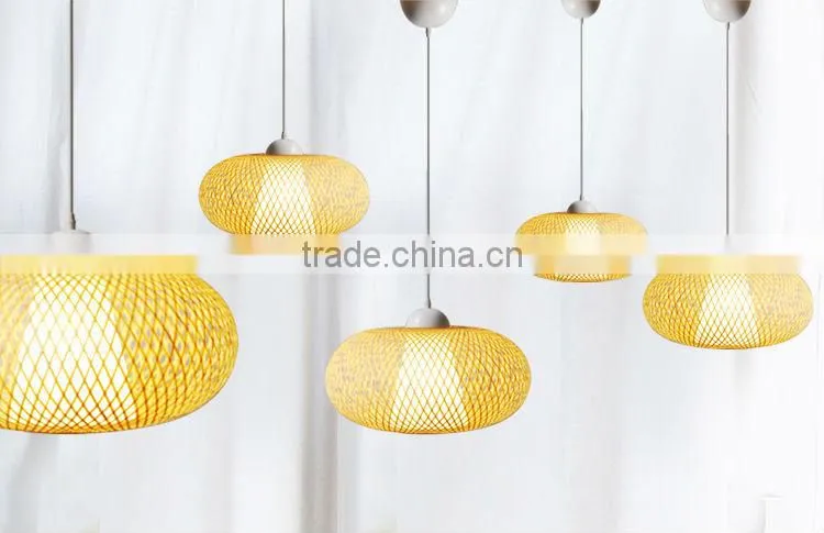Natural Bamboo Handicraft Pendant Light Traditional Handicraft Techniques