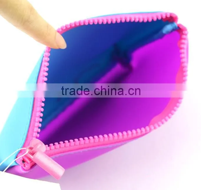 Factory directly silicone pencil bag OEM logo wholesale promotion gift