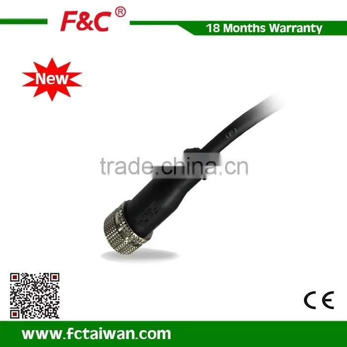 straight M12 4 pin female connector