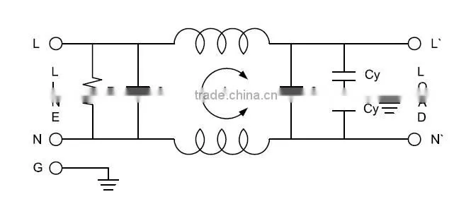 Single-phase EMC EMI filter