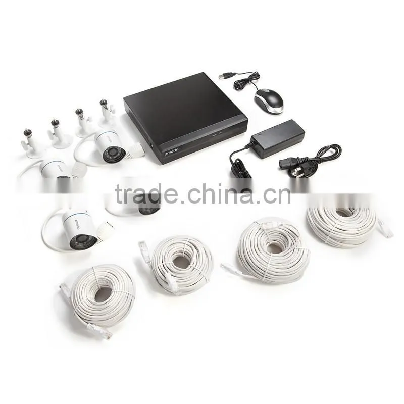 HD 720P Mega-Pixel NVR wireless onvif IP Cameras Kit ZP-KE1T04-S-1TB