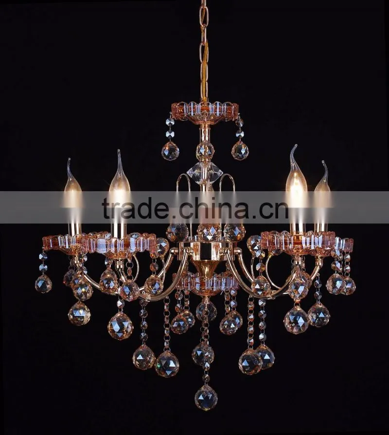 WD1822-3/5/8/8+4 Global Export Luxury Champagne Gold Iron K9 Crystal chandelier