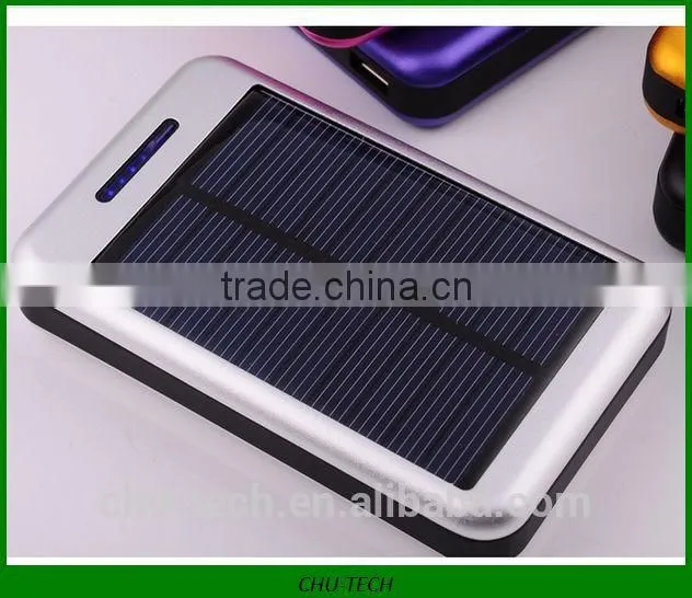 Dual USB output 10000mah solar charger for iphone ipad PSP samsung