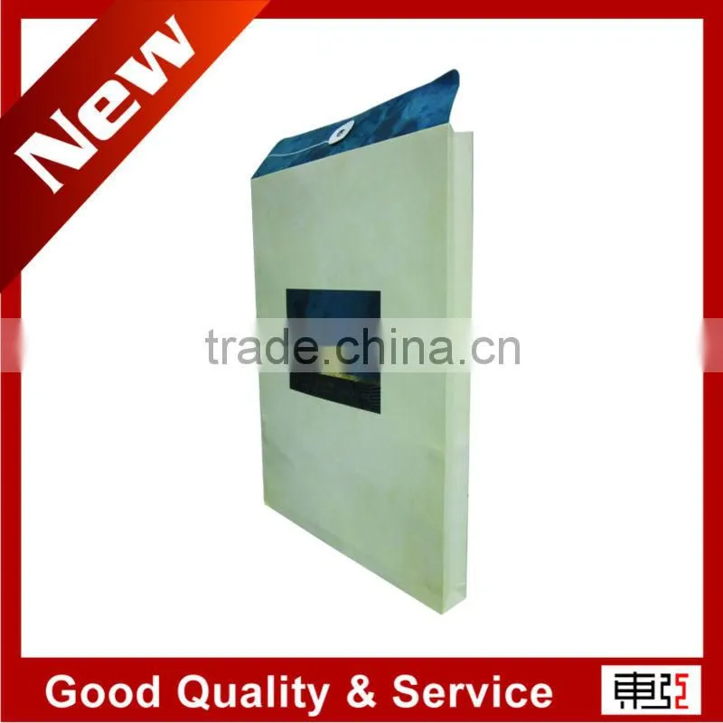 Document Paper Envelopes with Foiled Logo&String Button