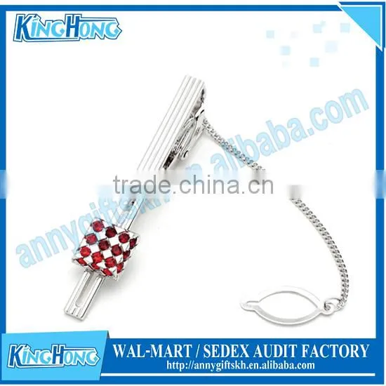 Silver plated small bus metal cheap tie clip